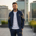 Men Track Suit Navy Gold Winter Slim Fit